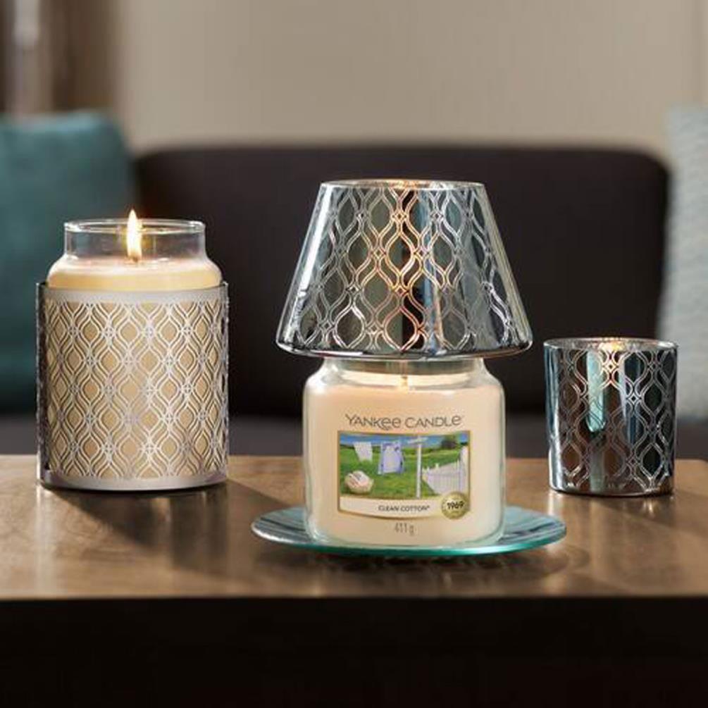 Yankee Candle Savoy Metal Sleeve Jar Candle Holder Extra Image 1